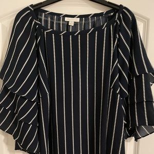 Navy & white stripe top